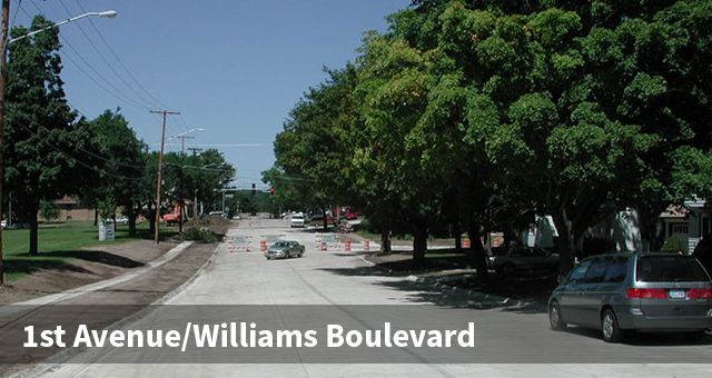 Construction on 1st Avenue Williams Boulevard